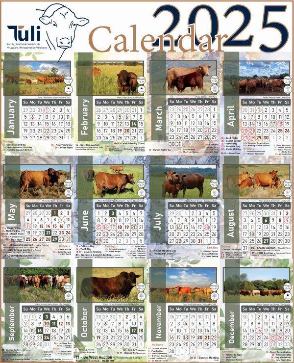 Tuli Cattle Year Planner class=